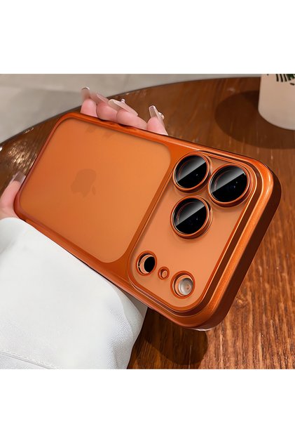 iPhone17 Pro Max Orange Luxury Soft Matte Phone Case For iPhone 17 16 15 14 13 12 11 Pro Max Air Plu