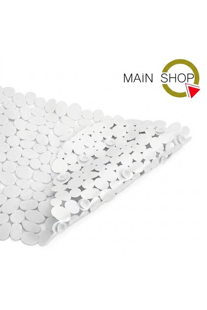 Bathroom Shower and Bathtub Anti-Slip Mat with Suction Cups - 34 X 68 cm - White M-130