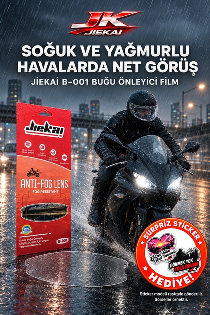 Motorcu Kask Buhar Önleyici Garantili Ürün Kask Vizörü Buğu Buhar Önleyici Film B001