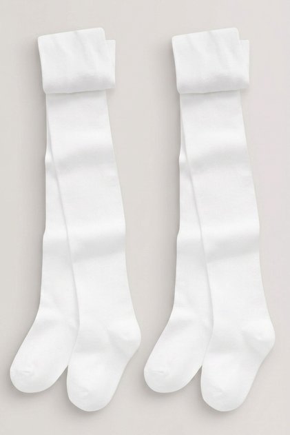 2 Pieces of Girls' Cotton Combed Cotton Pantyhose