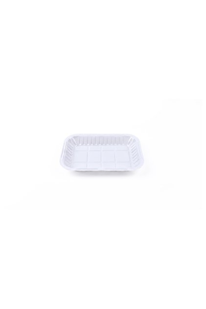 Carton of rectangular plastic plates 1 (1000 plates/carton)