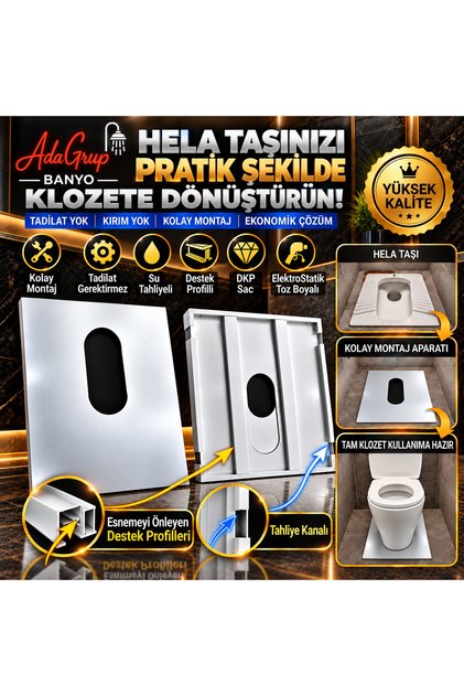 HELA ALATURKA TAŞINI KLOZETE DÖNÜŞTÜRME KOLAY MONTAJ APARATI