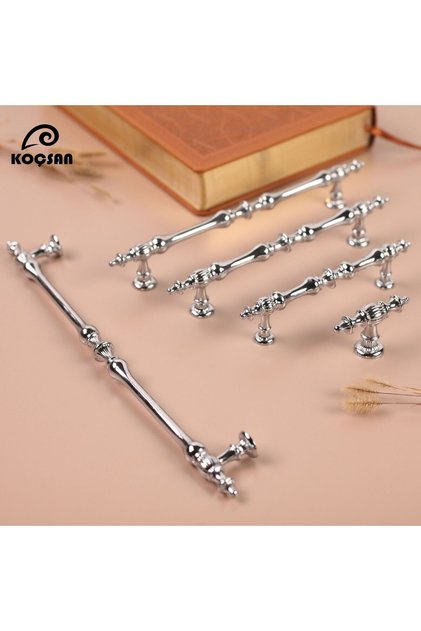 Crescent Chrome Knob Handle Luxury Country Kitchen Furniture Cabinet Drawer Handle