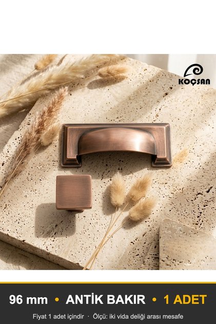 Hisar Antique Copper 96 mm Handle Luxury Country Kitchen Furniture Cabinet Drawer Handle