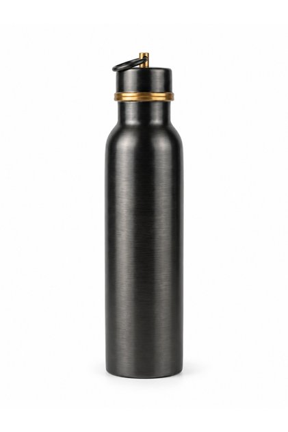 Black Oxide Copper Flask 600 ml – Handmade Water Bottle with Leak-Proof Lid