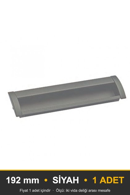New Recessed Black 192 mm Handle Luxury Country Kitchen Furniture Cabinet Drawer Handle