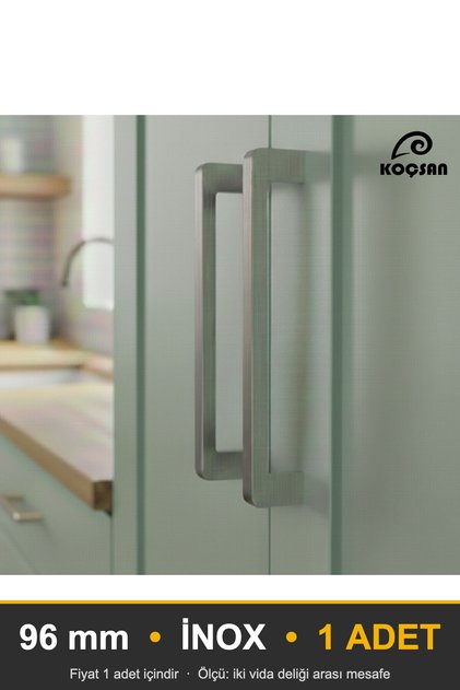 Hüma Inox 96 mm Handle Luxury Country Kitchen Furniture Cabinet Drawer Handle
