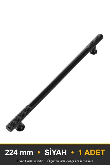 Apex Black 224 mm Handle Luxury Country Kitchen Furniture Cabinet Drawer Handle