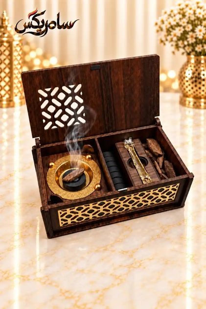 Integrated Incense Set - Premium Incense Burner and Incense Stick Holder with Charcoal and Customizable Name Tag