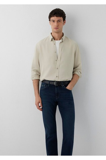 Soft-Premium (TENCEL™) Lyocell Beige Shirt, Regular Fit / Standard Cut 0212068-70322