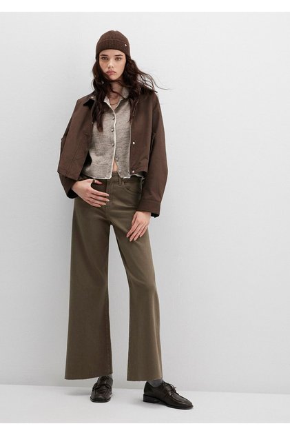 Paloma Khaki Gabardine Trousers 1010114-91195