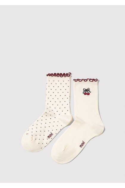 2-Pack Ecru Socks 1913244-70007
