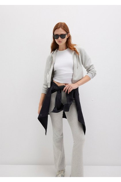 Hooded Gray Interlock Sweatshirt 1S10424-88467