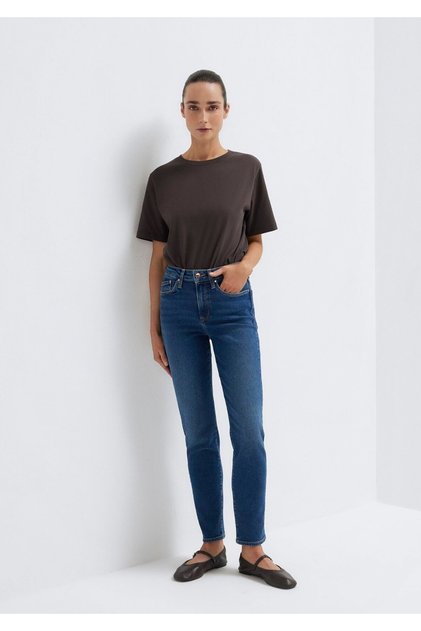 Cindy Gold Shape Dark Jean Trousers 100277-33687