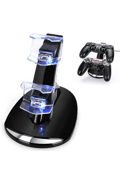 black For PS4 Controller Charger Dual Charging Dock Fast Charging Station Charger Stand For PlayStat