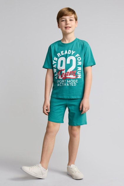 Printed T-Shirt Shorts Set Boys G8487A826Hs