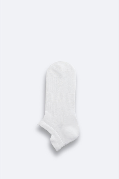 Men's White Bamboo Booties Socks B008530