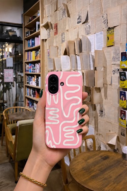 iPhone 17 Uyumlu Pembe Renkli Lansman Telefon Kılıfı