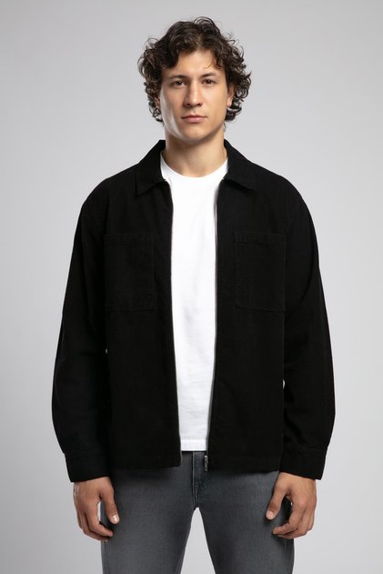 Ander Men's 100% Cotton Woven Jacket Black