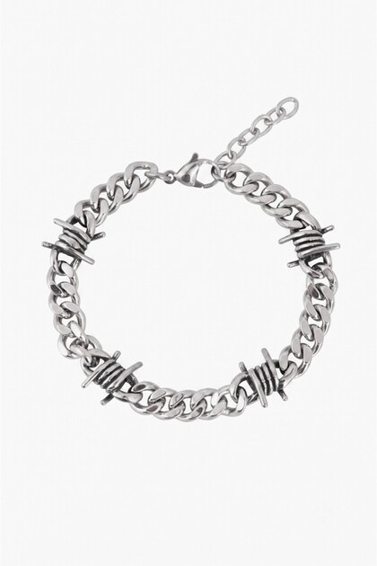 316L Barbed Wire Cuban Chain Men's Steel Bracelet