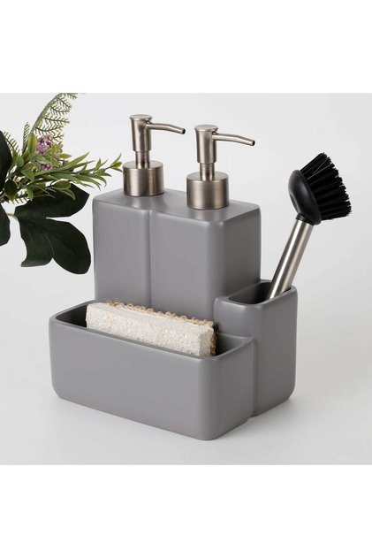 Iris Two-Fluid Sponge Holder Gray