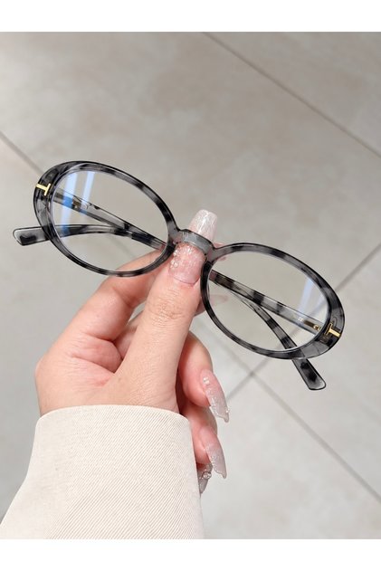 Fox Zebra Square Bone Transparent Women Men Unisex Blue Block Blue Light Protect Screen Goggles Glasses