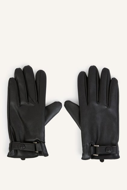 Men's Faux Leather Gloves A6624Ax23Wn