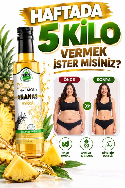 yardimcı Özel formüllü Ananaslı Karışık mix detoks Form kilo-verme-zayiflama hızlı etki Sirke 250 ml