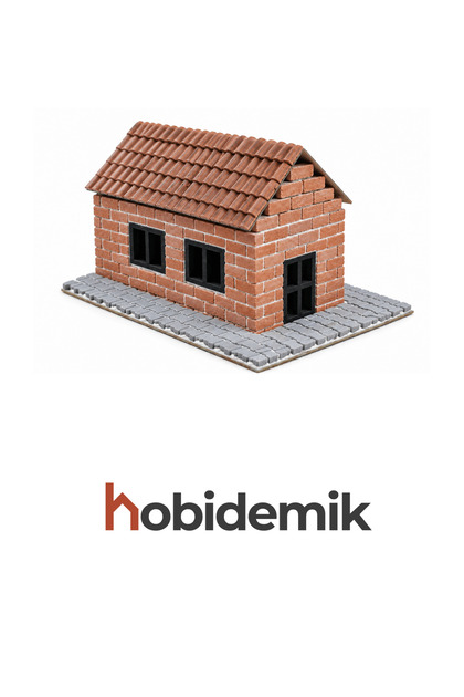 Hobidemik Yetişkinler için Minyatür İnşaat Seti (400 Tuğla, 200 Kilitli Parke Taşı, 250 Kiremit)