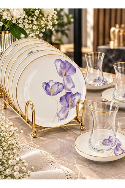 18 Piece Lotus Cake Tea Set