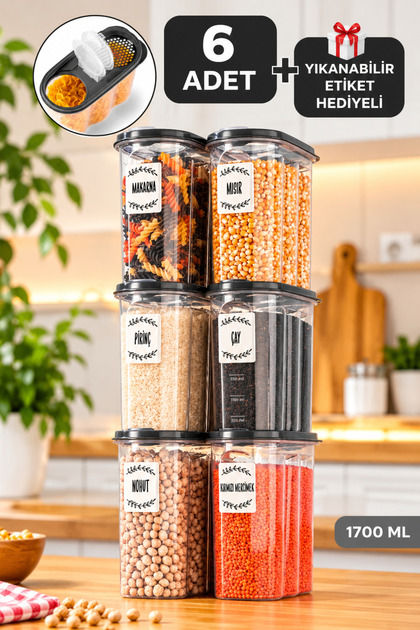 6 X 1700 ml Oval Food Storage Container
