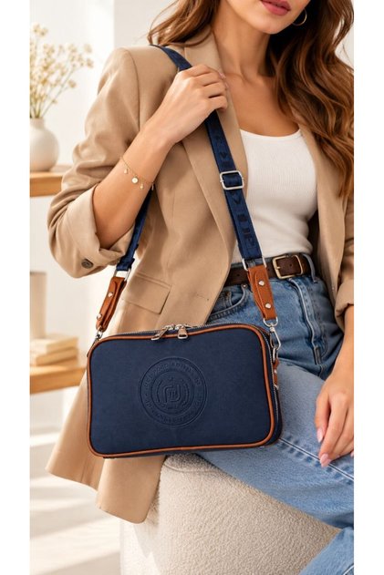 Justpolo Women's 5-Compartment Adjustable Long Strap Messenger Shoulder Bag