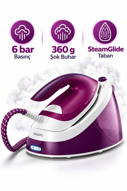 6 bar Basınç Buhar Kazanlı Ütü GC6842/30 Mutfak Tartısı Hediye (Onerous)