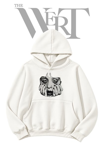 Junji Ito Pre-Printed White Hooded Sweatshirt (2-Ply)