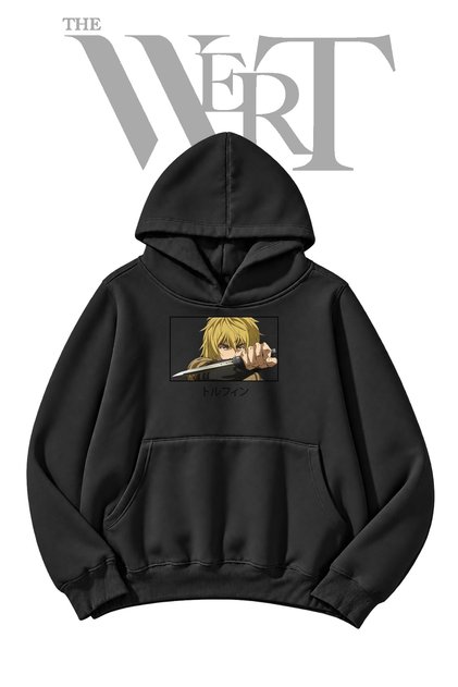 Thorfinn Vinland Saga Pre-Printed Black Hooded Sweatshirt (2-Ply)