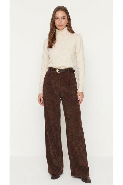 Brown Corduroy Palazzo Pants