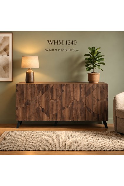 دولاب استقبال 4 أبواب عرض 160 سم - بني - WHM 1240