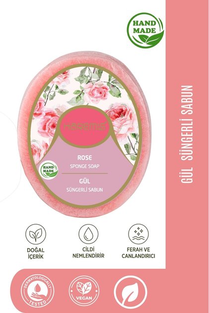 Harem’s Săpun cu burete și trandafir, 120 g