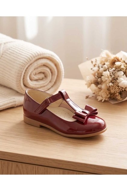 Girls' Orthopedic Ballet Flats with a bow detail under the toe