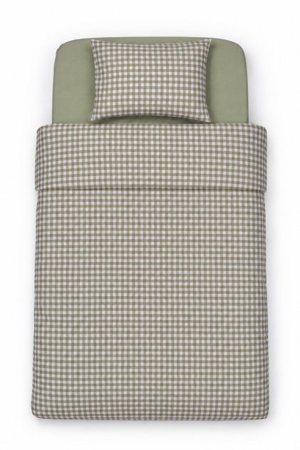 100% Cotton Gingham Duvet Cover Set, 4-Piece Set (100x150)