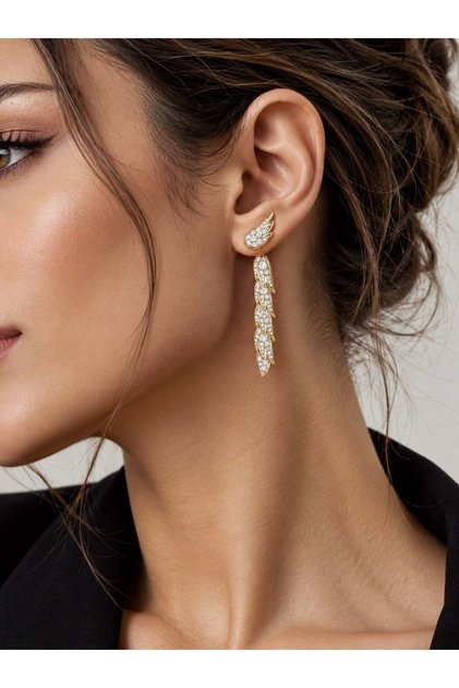 Bird of Éclat Earrings with Stones