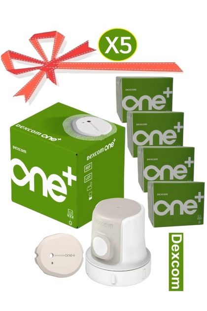 5 عبوات نظام مجس مستشعر مراقبة جلوكوز الدم بدون وخز ديكسكوم ون بلس - 5Pack of ONE+ (Malaysia)