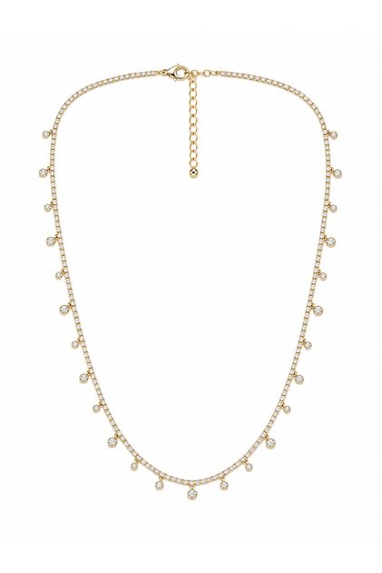Round Stone Waterway Gold Necklace