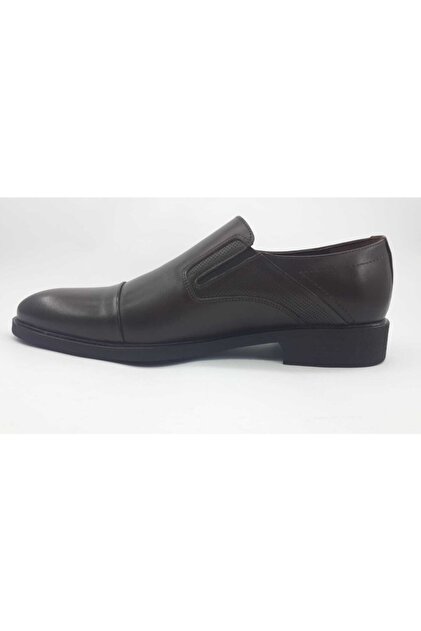 Nevzat ÖgE Koyu Kahve Hakiki Deri Iç Ve Dış Yüzey Kauçuk Taban Klasik Erkek Ayakkabı - 4