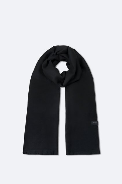 Men's Black Tasseled Plain Shawl B009401