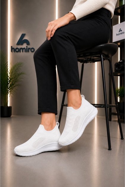 Laceless Unisex Knitwear Sports Shoes