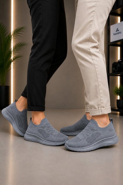 Laceless Unisex Knitwear Sports Shoes