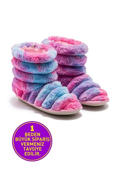 Rain Peluş Çocuk Ev Botu Mavi-Pembe 30/35