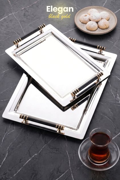 Mercan Elegan 2-Piece Catering Serving and Tea Tray