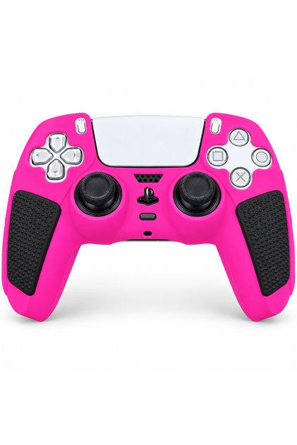 Ps5 Dualsense Joystick Koruyucu Silikon Kılıf Pembe-Siyah – Yüksek Kaliteli